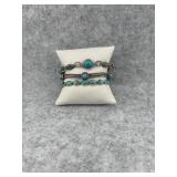 Lot of 3 Sterling Silver Turquoise Gemstone
