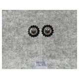 Zuni Multi Stone Inlay Sun-face Sterling Silver