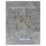 Sterling Silver Cactus and Owl Dangle Earrings