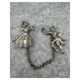 Mexican Sterling Silver and Turquoise Flamenco
