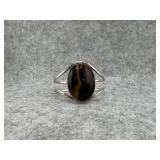Sterling Silver Oval Cut Tiger Eye Gemstone
