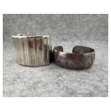 Lot of 2 Sterling Silver Wide Flute and Narrow