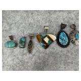 Lot of 6 Sterling Silver with a Various Turquoise