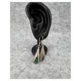 Sterling Silver Teardrop Dangle Earrings with