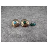 Native American Sterling Silver Turquoise Concho