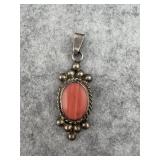 Sterling Silver Pendant with a Oval