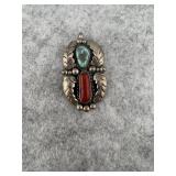 Native American Sterling Silver Pendant with a