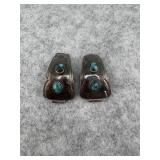 Native American Sterling Silver Watch Tips Set