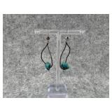 Sterling Silver Wire Loop Dangle Earrings with