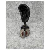 Sterling Silver Dangle Earrings Fan like Web with