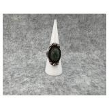 Southwestern Sterling Silver Turquoise Ring with