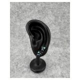 Small Triangular Sterling Silver Stud Earrings
