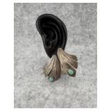 Southwestern Sterling Silver Earrings of Sculpted
