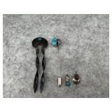 Lot of 4 Sterling Silver and Turquoise