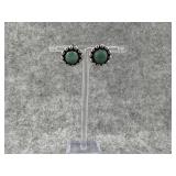 Sterling Silver Green Turquoise Accented with a