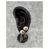 Southwestern Style Sterling Silver Dome Earrings