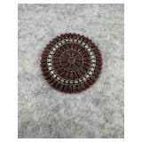 Native American Sterling Silver Red Coral