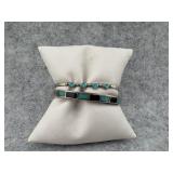 Sterling Silver Cuff Bracelet with Turquoise and