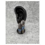 Southwestern Sterling Silver Concho Earrings with
