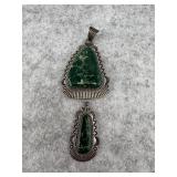 Southwestern Style Sterling Silver Double Drop
