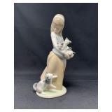 Lladró “Little Kitten Keeper” Porcelain Figurine — Girl with Kittens Lladró “Little Kitten Keeper” Porcelain Figurine — Girl with Kittens