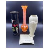 Set of Three Decorative Vases – Otagiri, Lenox & Mid‑Century Japan Set of Three Decorative Vases – Otagiri, Lenox & Mid‑Century Japan