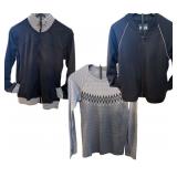 Victoria’s Secret & VSX Sport Navy Jackets with Patterned Gray Top Victoria’s Secret & VSX Sport Navy Jackets with Patterned Gray Top