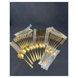 Mixed Brass Flatware Set — Worthy & Autumn Symphony Markings Mixed Brass Flatware Set — Worthy & Autumn Symphony Markings