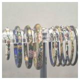 Cloisonné Multi-Color Bangle Bracelet Collection Cloisonné Multi-Color Bangle Bracelet Collection