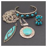 Southwest Artisan Turquoise Sterling Silver Jewelry Mix Southwest Artisan Turquoise Sterling Silver Jewelry Mix