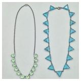 1930s Czech Art Deco Crystal Necklace Duo 1930s Czech Art Deco Crystal Necklace Duo