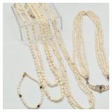 Genuine Seed Pearl Necklaces - One with 14k Accents Genuine Seed Pearl Necklaces - One with 14k Accents
