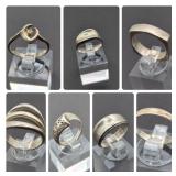 Sterling Ring Assortment #2, Sizes 3–8 Sterling Ring Assortment #2, Sizes 3–8