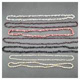 Natural Stone Necklace Strands: Garnet, Onyx, Rhodonite & Agate Natural Stone Necklace Strands: Garnet, Onyx, Rhodonite & Agate