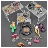 Vintage Rhinestones - Brooches, Earrings - Coro, BSK, Marvella & More Vintage Rhinestones - Brooches, Earrings - Coro, BSK, Marvella & More