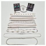 Sterling Jewelry Mix– Bracelets, Chains, Pendant & Artisan Earrings Sterling Jewelry Mix– Bracelets, Chains, Pendant & Artisan Earrings