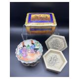 Trinket Box Trio – Gloria Czecho‑Slovakia, Macau & Soapstone Nautical Trinket Box Trio – Gloria Czecho‑Slovakia, Macau & Soapstone Nautical