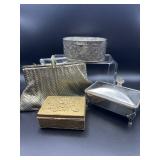 Josef Metal Mesh Evening Bag with Three Decorative Metal Trinket Boxes Josef Metal Mesh Evening Bag with Three Decorative Metal Trinket Boxes