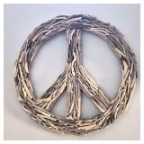 Driftwood Twig Peace Sign 35-Inch Rustic Natural Wall Art Driftwood Twig Peace Sign 35-Inch Rustic Natural Wall Art