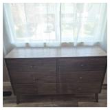 Six‑Drawer Wood‑Grain Laminate Dresser Six‑Drawer Wood‑Grain Laminate Dresser