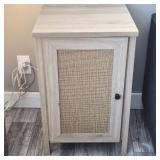 Balkan Single Door Rattan Front Two-Shelf Accent Table Balkan Single Door Rattan Front Two-Shelf Accent Table