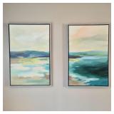 Serene Abstract Landscape Duo Prints on Canvas Serene Abstract Landscape Duo Prints on Canvas