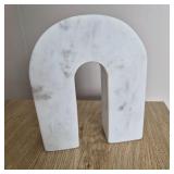 Marbled Stone Upside‑Down “U” Sculptural Décor Marbled Stone Upside‑Down “U” Sculptural Décor