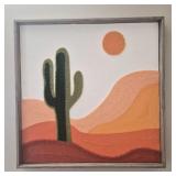 Desert Bloom Cactus String Framed Wall Art Desert Bloom Cactus String Framed Wall Art