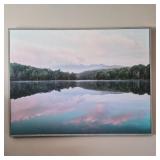 Serene Reflections on the Lake - Large Canvas Framed Print Serene Reflections on the Lake - Large Canvas Framed Print