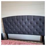 Queen Size Dark Grey Fabric Button-Tufted Headboard (Only) Queen Size Dark Grey Fabric Button-Tufted Headboard (Only)