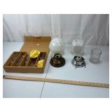 Vintage Glass Light Fixture Parts (Lot of 8)