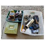 Mixed Lot of Shop Tools & Storage Box