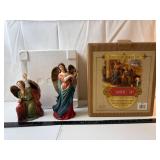 Grandeur Noel Porcelain Angel Set (Lot of 2)