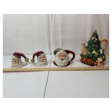 Christopher Radko Santa Trio & Teapot Set